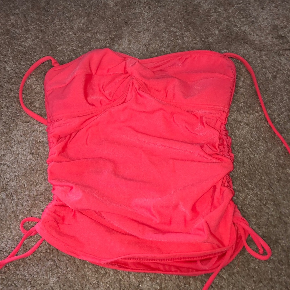 coral tankini bathing suit top